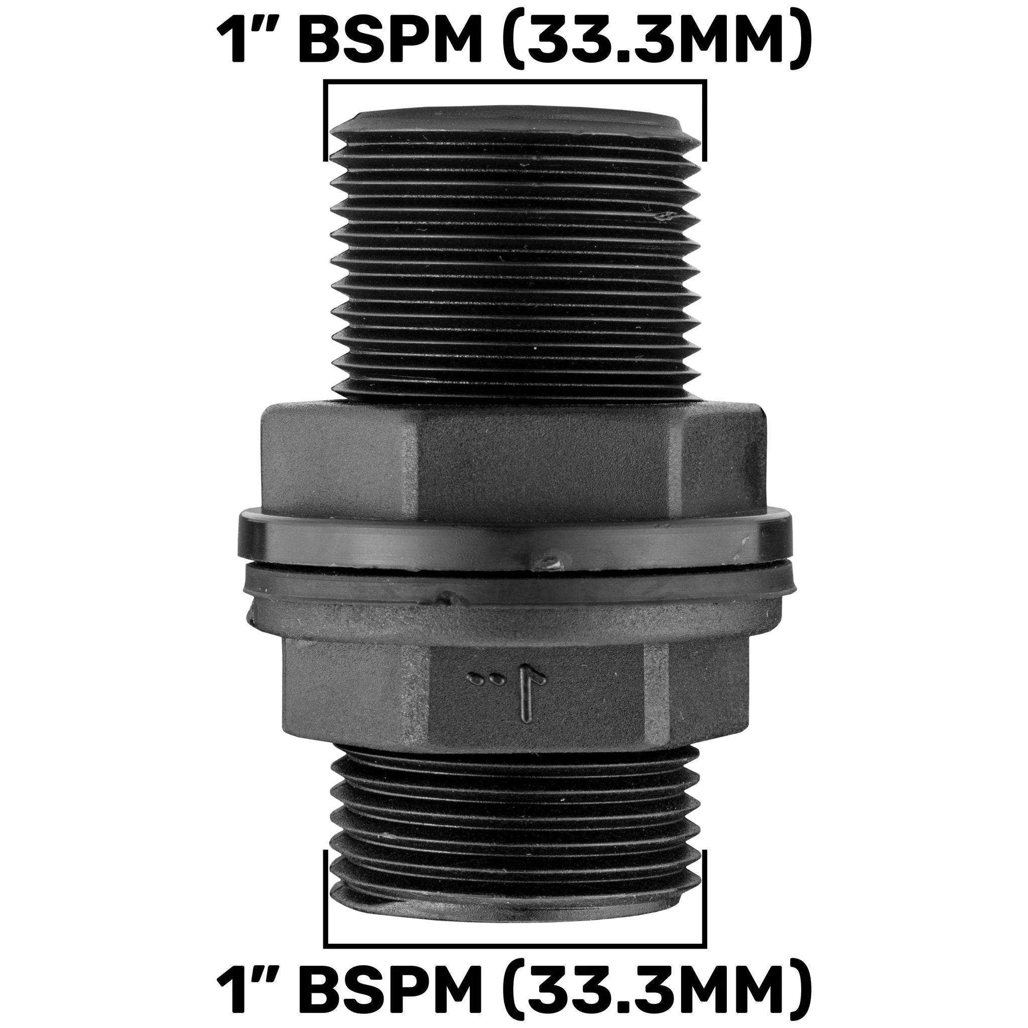 1” BSP Water Butt Fitting with 32mm MDPE Straight - Image 3