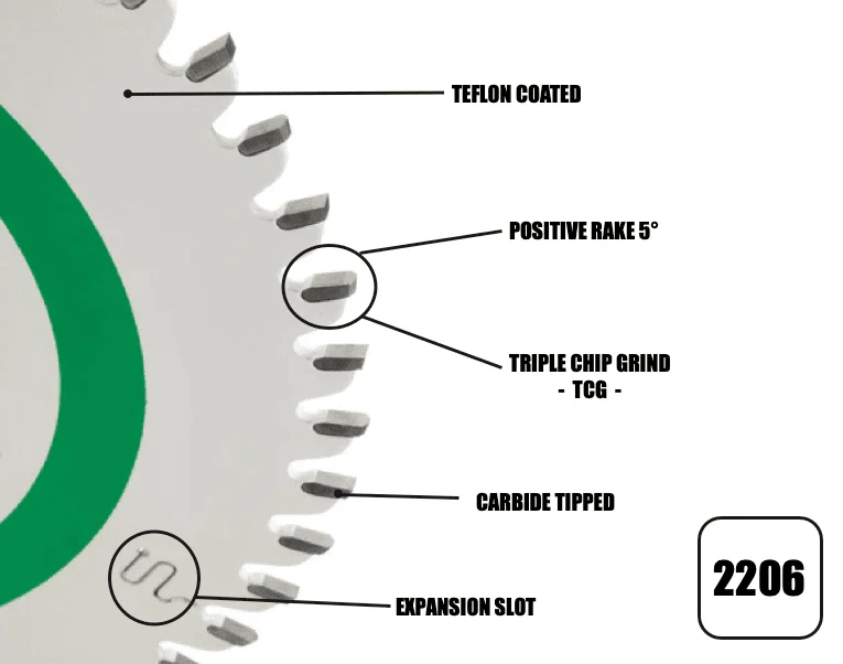160mm x 20mm x 2.2mm 48 Tooth TCG Track Saw (Solid Surface) Circular Saw Blade - 2206 - Image 3