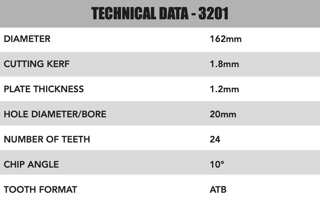 162mm X 20mm X 1.8mm 24 Tooth Mafell Fitment Circular Saw Blade - 3201 - Image 4