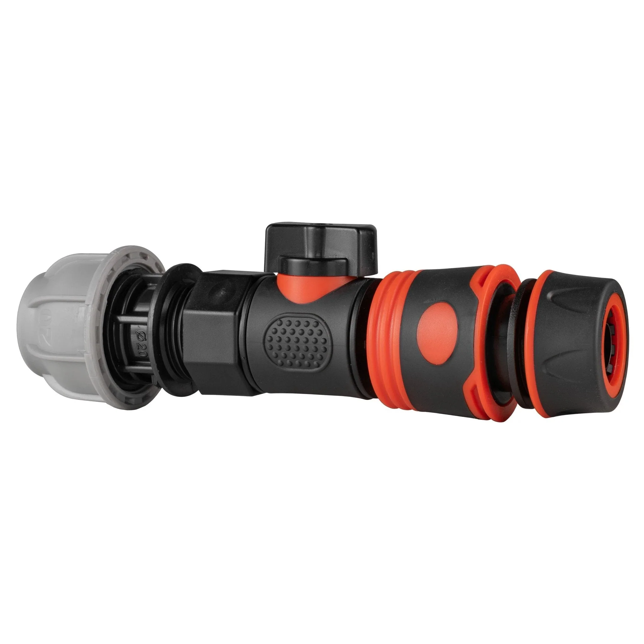 20mm MDPE Straight with BSPF-Quick Connect Valve & Hose Connector Black Soft - Image 3