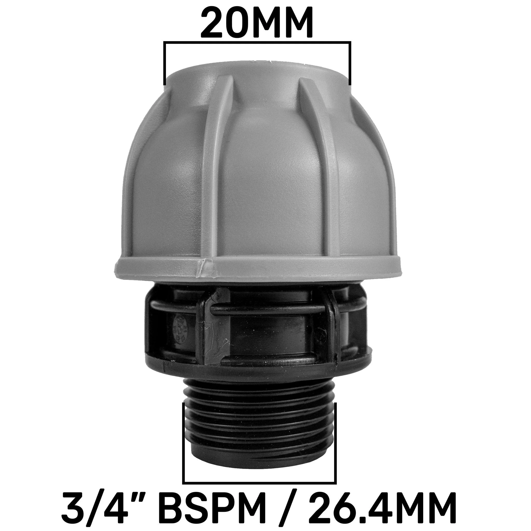 20mm MDPE Straight with BSPF Thread-Quick Connect Male Valve - Image 5