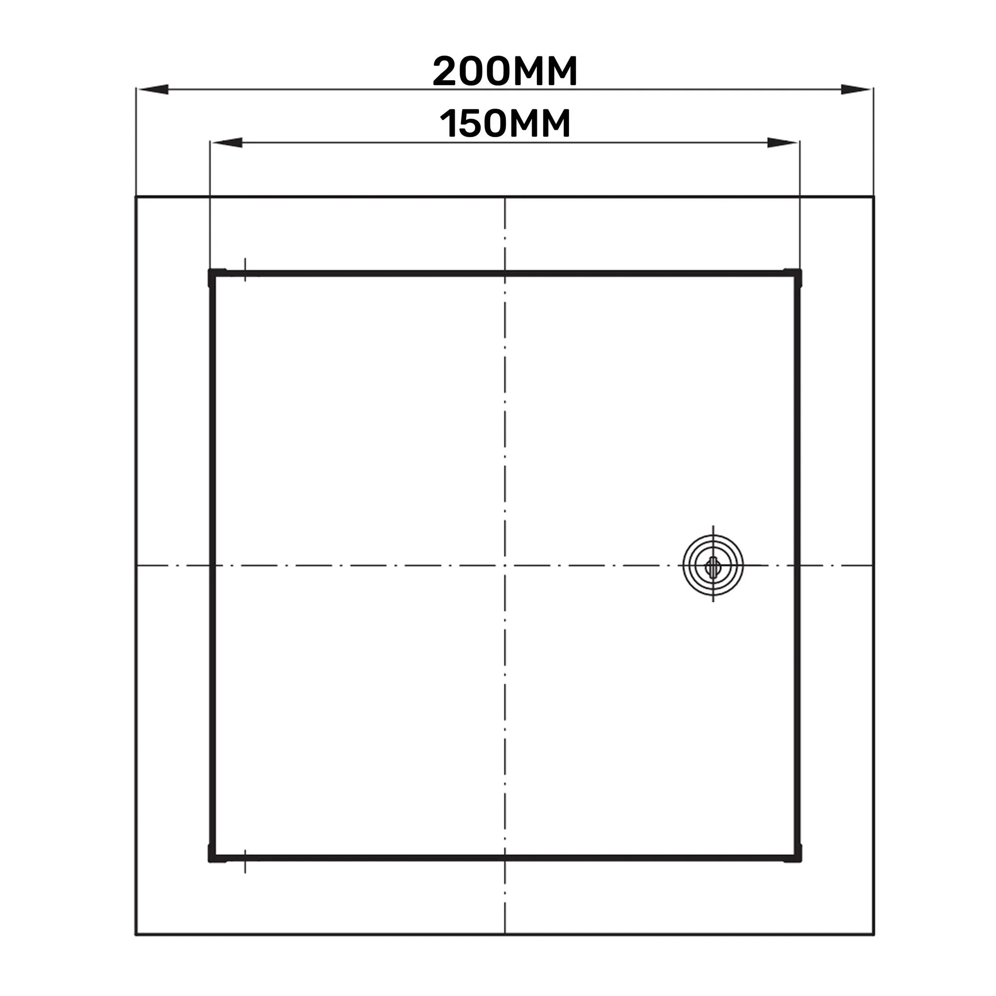 Access Panel Door Metal With Lock, White 150mm x 200mm - Image 19