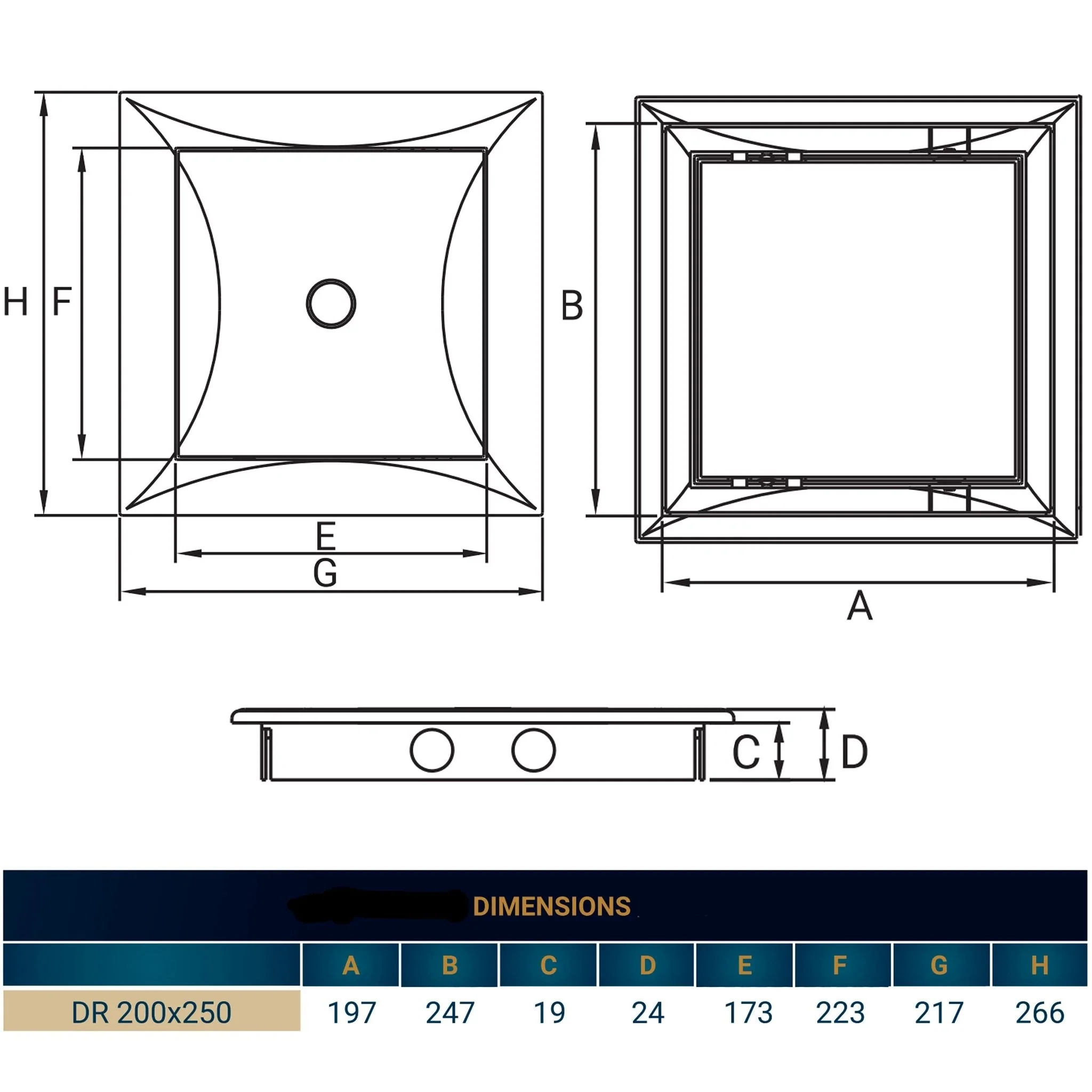 Access Panel Door PP, White 200mm x 250mm - Image 18