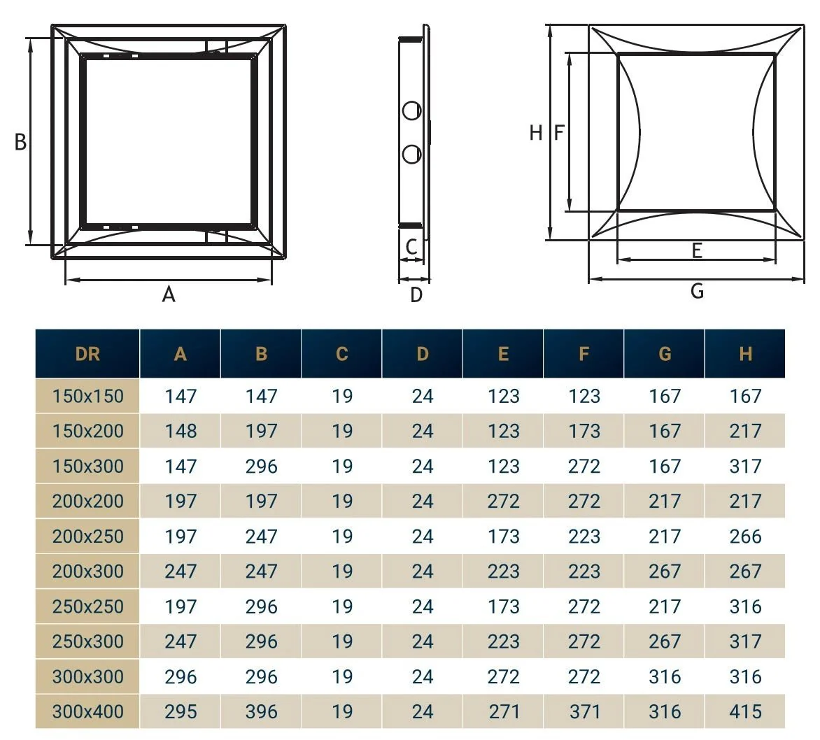 Access Panel Door PP, White 200mm x 300mm - Image 20
