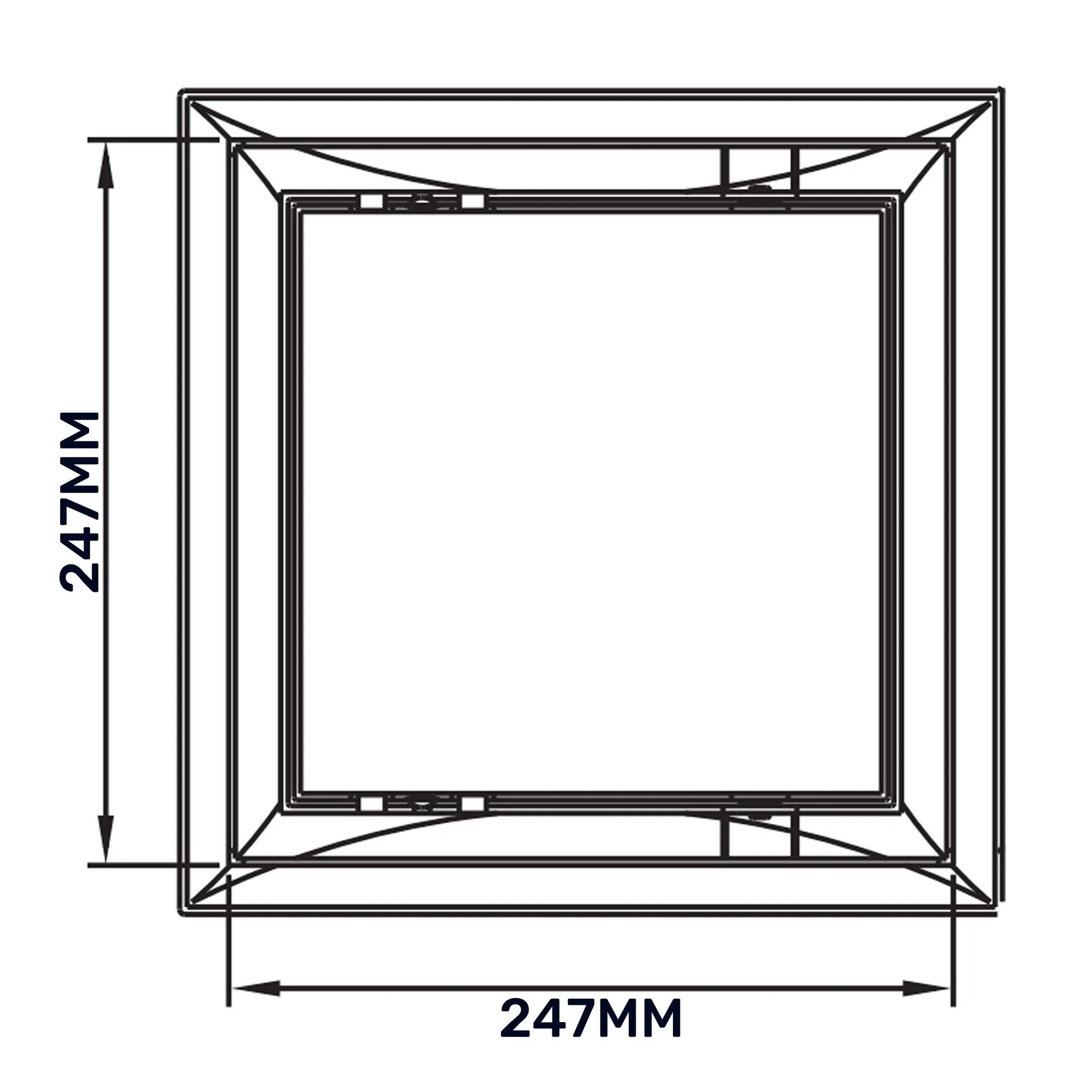 Access Panel Door PP, White 250mm x 250mm - Image 14