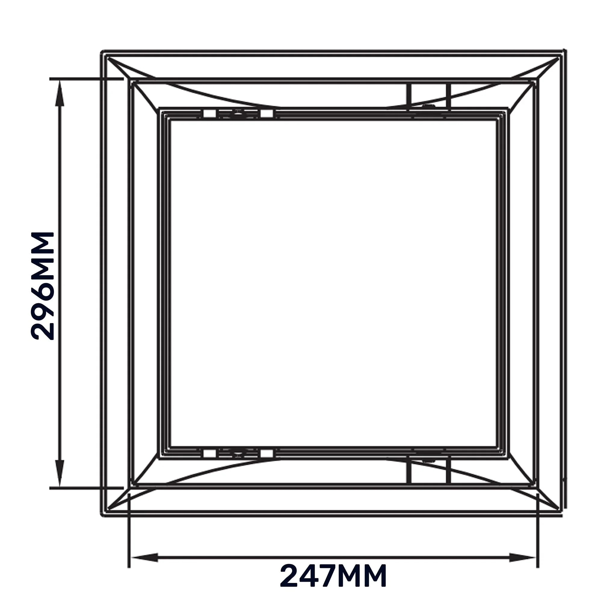 Access Panel Door PP, White 250mm x 300mm - Image 13