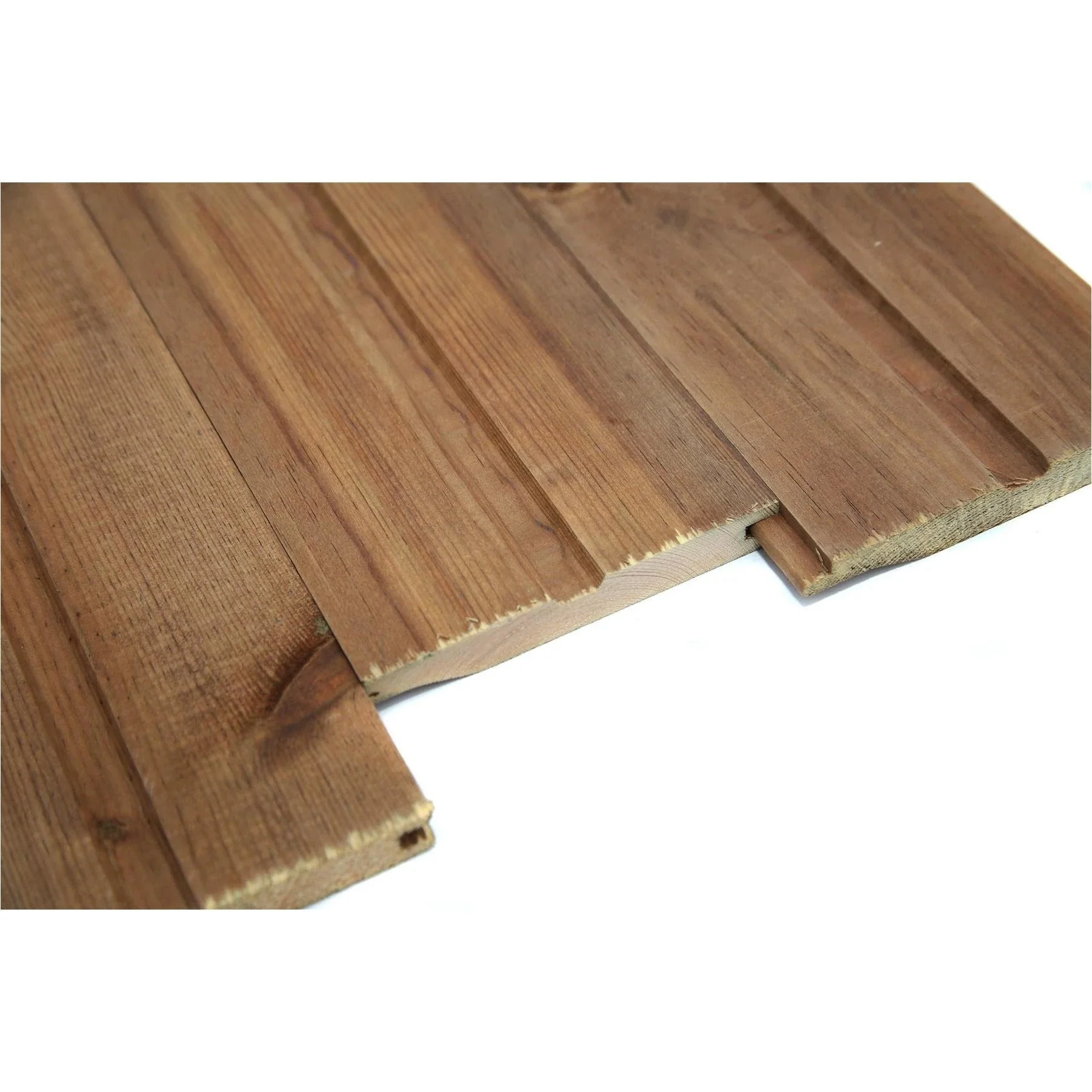 Brown Treated Wooden Shiplap Cladding 19mm x 125mm (5x3/4") - Image 8