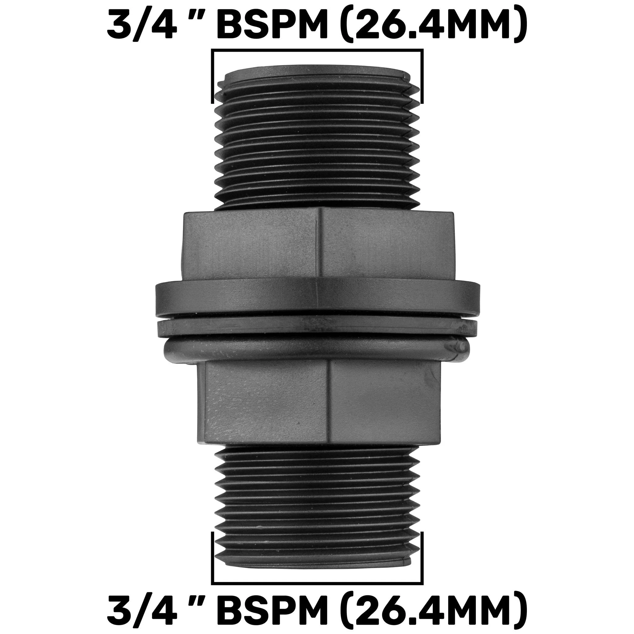 ¾” BSP Water Butt Fitting with 25mm MDPE Straight - Image 4