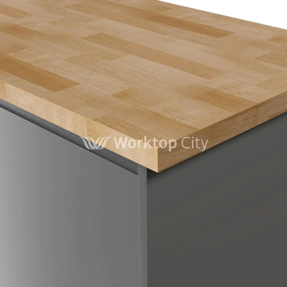 Deterra Solid Prime Oak Real Wood Kitchen Worktops 40mm (T)