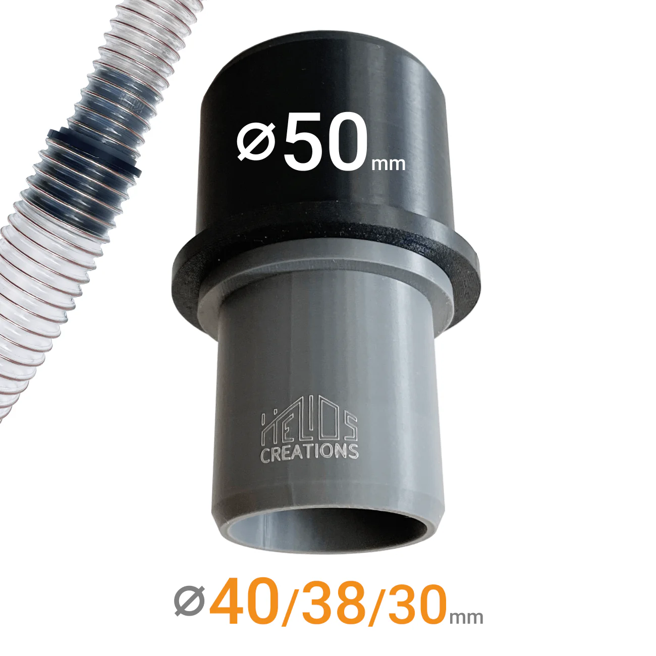 Dust Extraction Hose Reducer – 50 mm (2") to 40, 38 or 30 mm