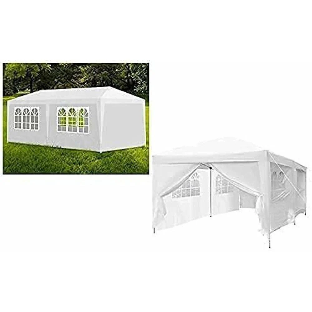 Gazebo set 6x3M Marquee with SidePanels HeavyDuty FullyWaterproof Popup Gazebo with 4Premium Side Walls White - Image 3