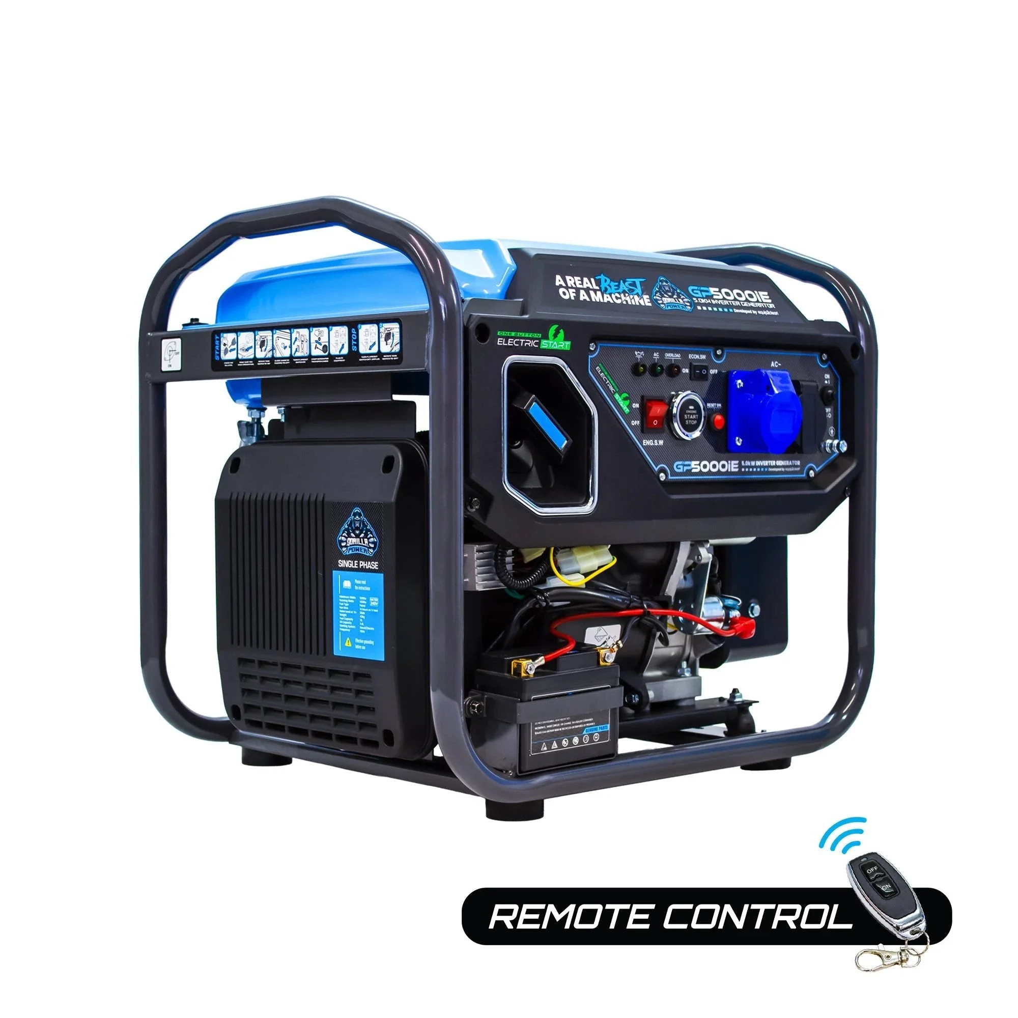 Gorilla Power 5000W Inverter Open Frame Generator with Electric Start - GP5000iE – Maximum Power & Efficiency