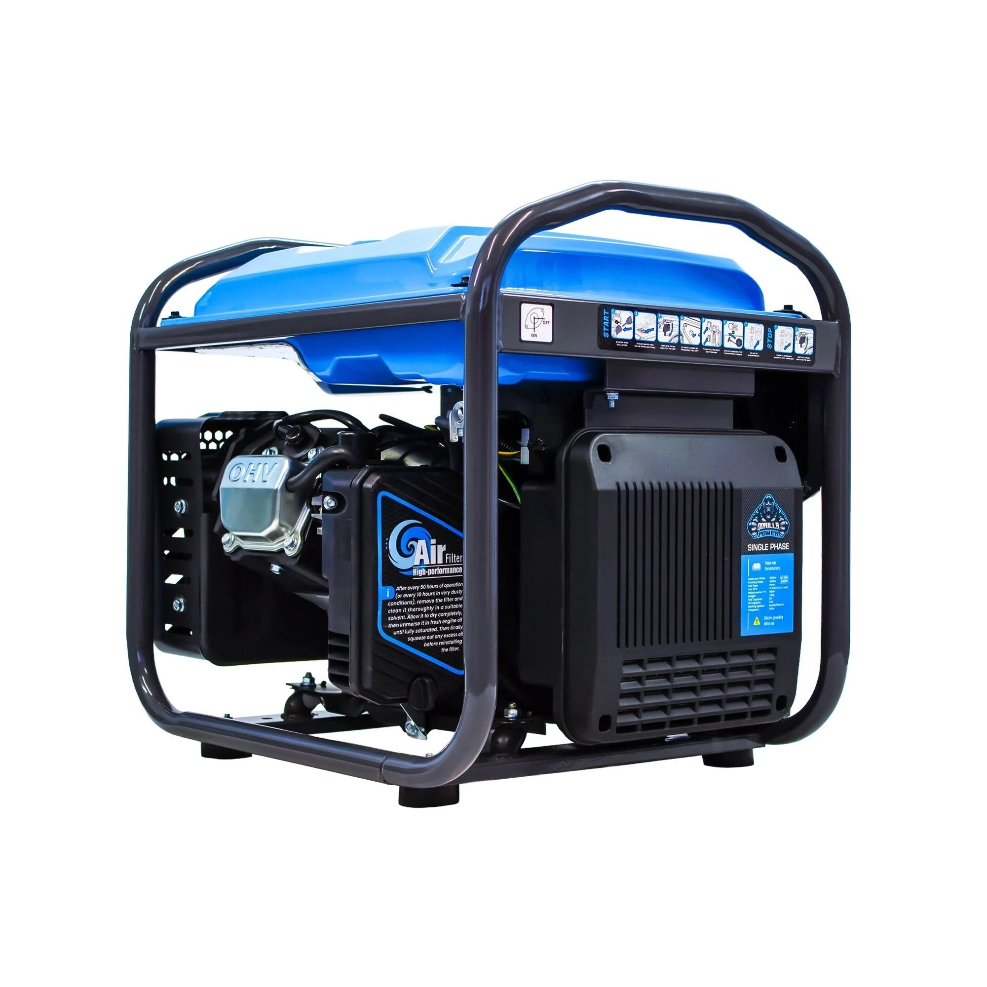 Gorilla Power 5000W Inverter Open Frame Generator with Electric Start - GP5000iE – Maximum Power & Efficiency - Image 11
