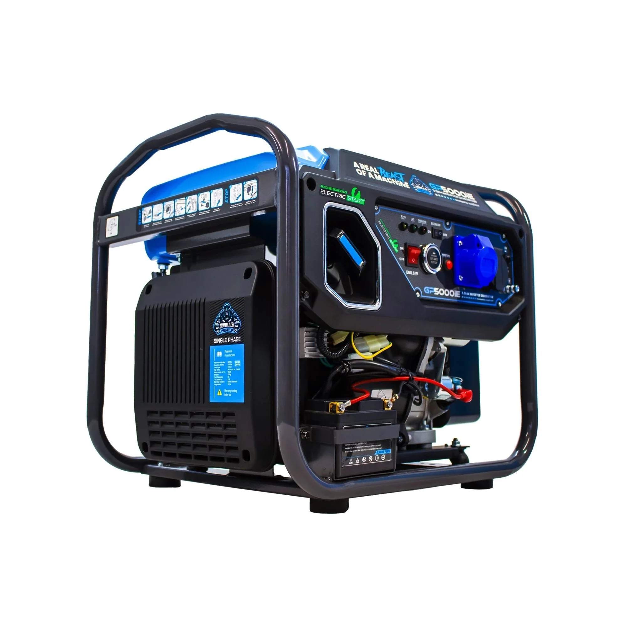 Gorilla Power 5000W Inverter Open Frame Generator with Electric Start - GP5000iE – Maximum Power & Efficiency - Image 8