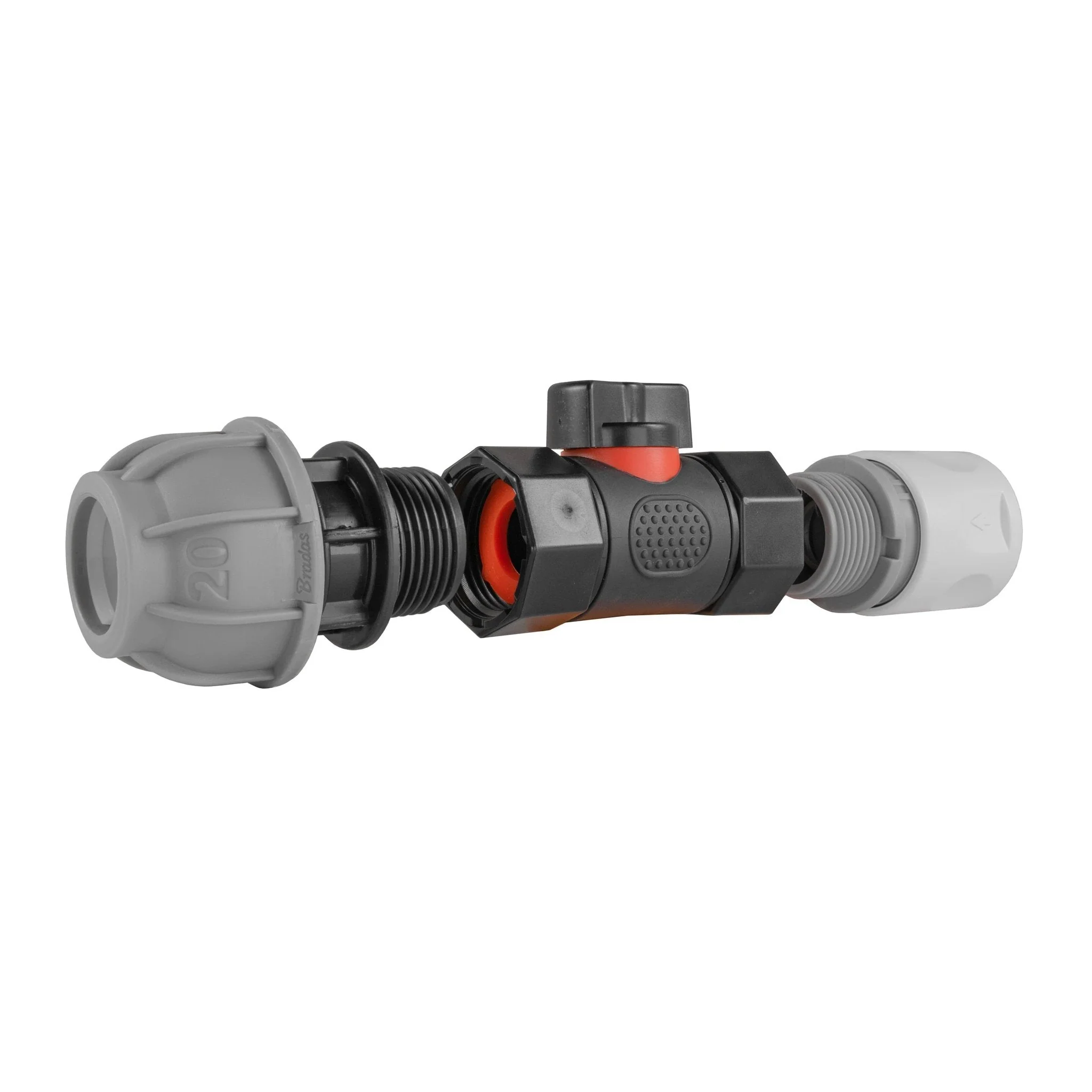 Hose Connector WL with In-Line BSPF Valve and 20mm MDPE Straight - Image 6