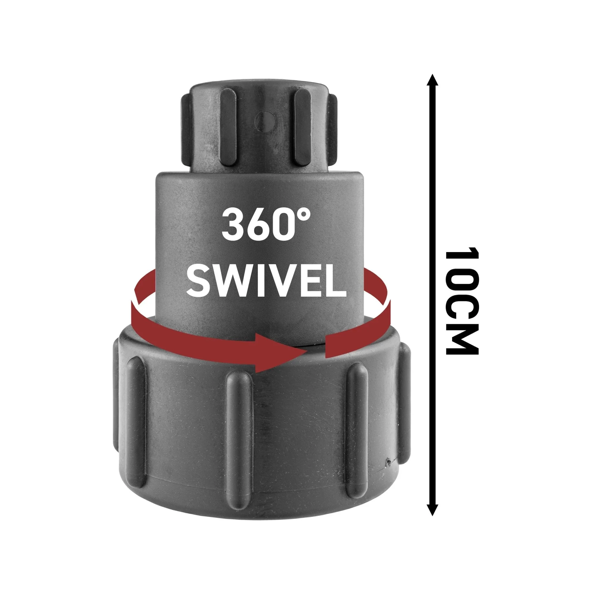 IBC 2" S60X6 - 1/2" BSP Extender Adaptor with Lever Tap Hose Barb and Lever Lock - Image 2