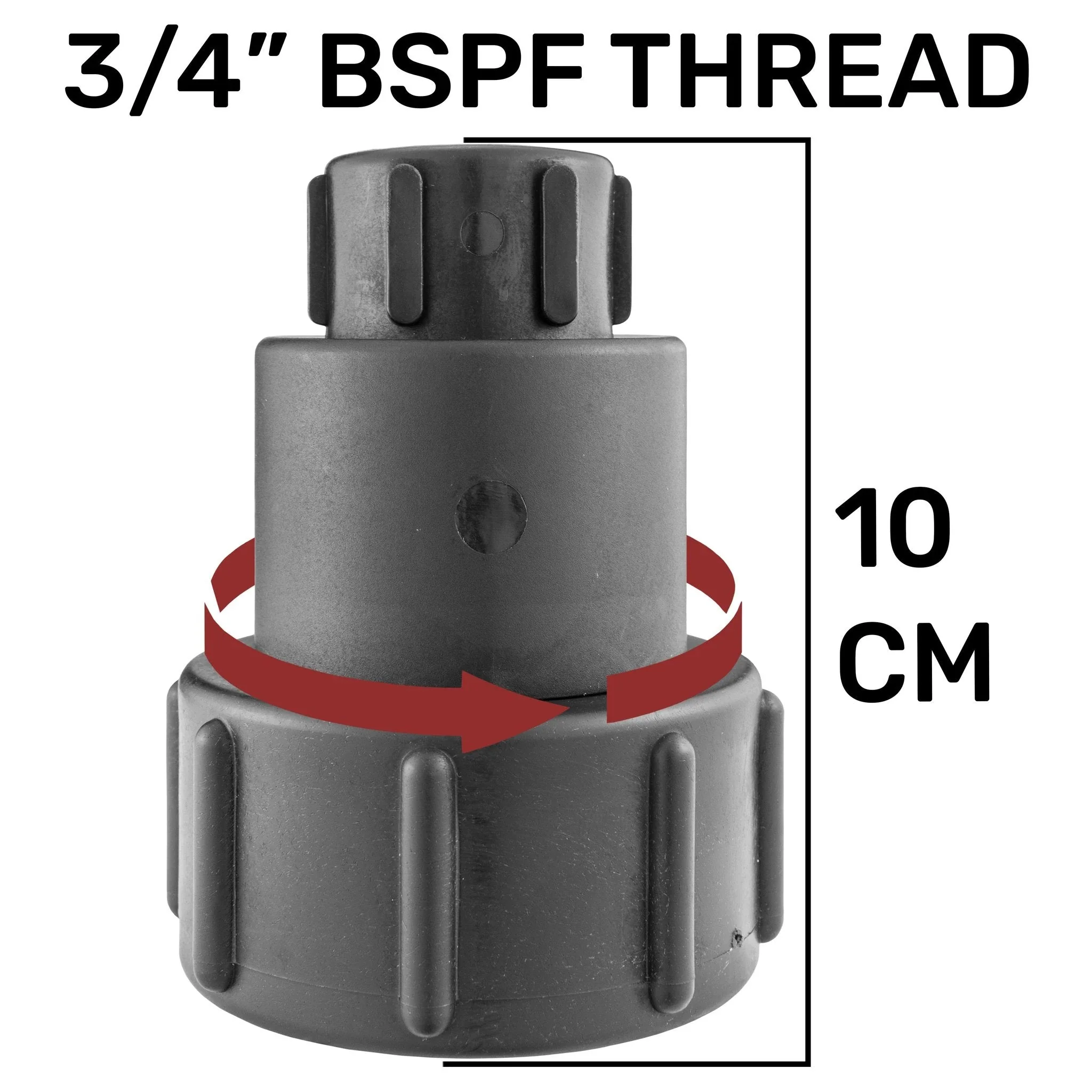 IBC 2” S60X6 – 1" BSPF Extender Adaptor with MDPE Straight 32mm - Image 3