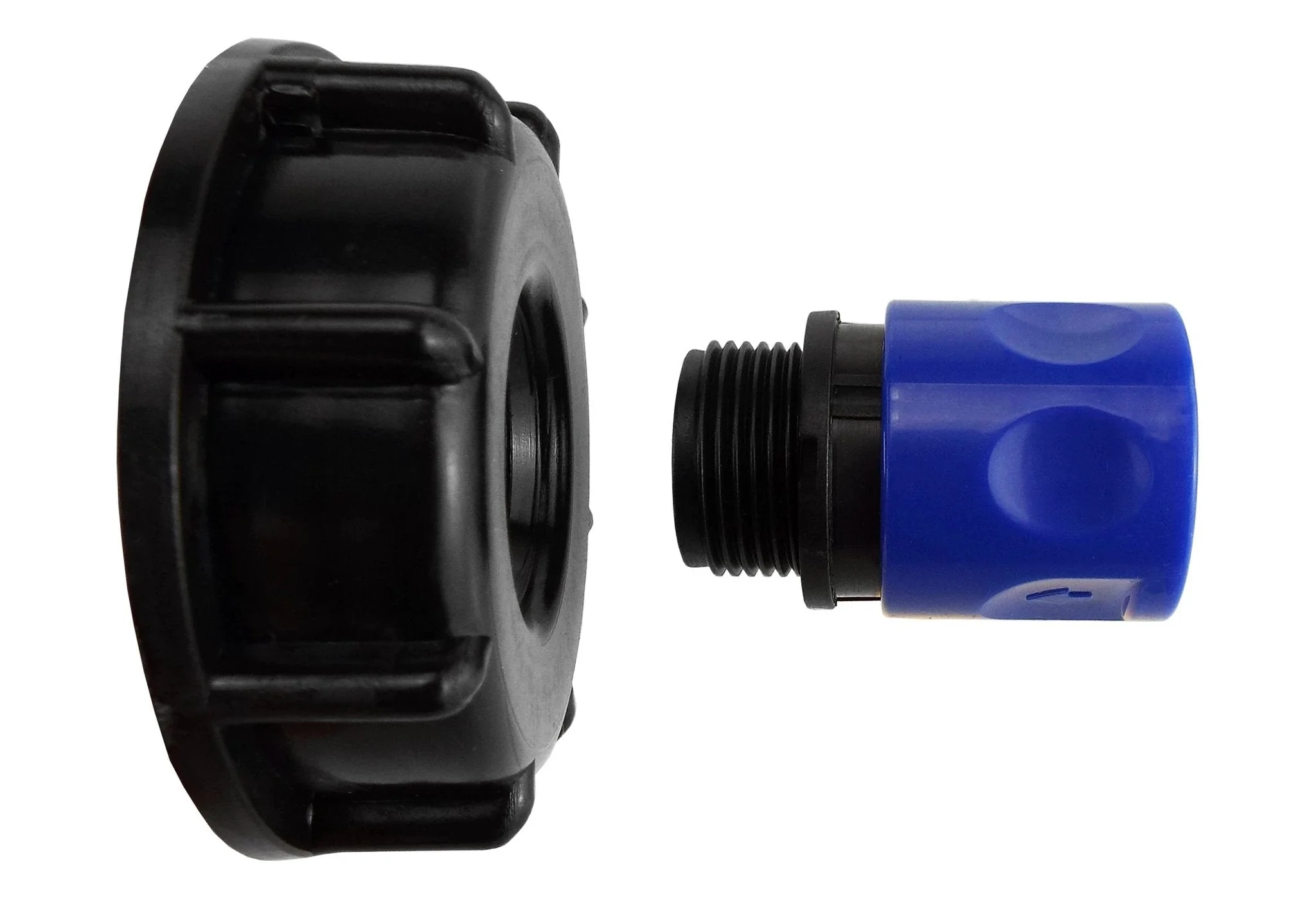 IBC 2” S60X6 Cap with ¾” BSP Threaded Hose Connector Blue - Image 2