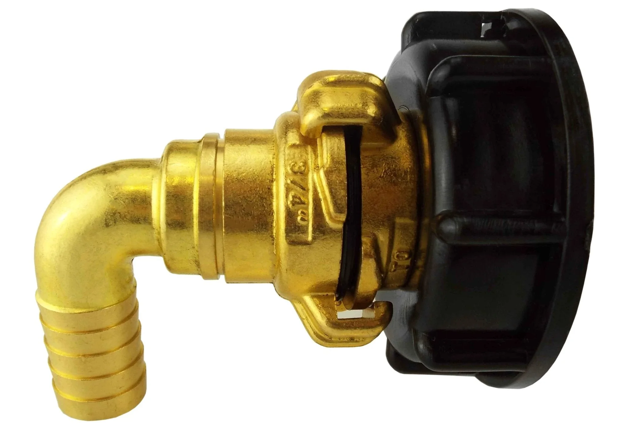 IBC 2” S60X6 Cap with Geka Type Fittings 25mm Barb Swivel Elbow - Image 2