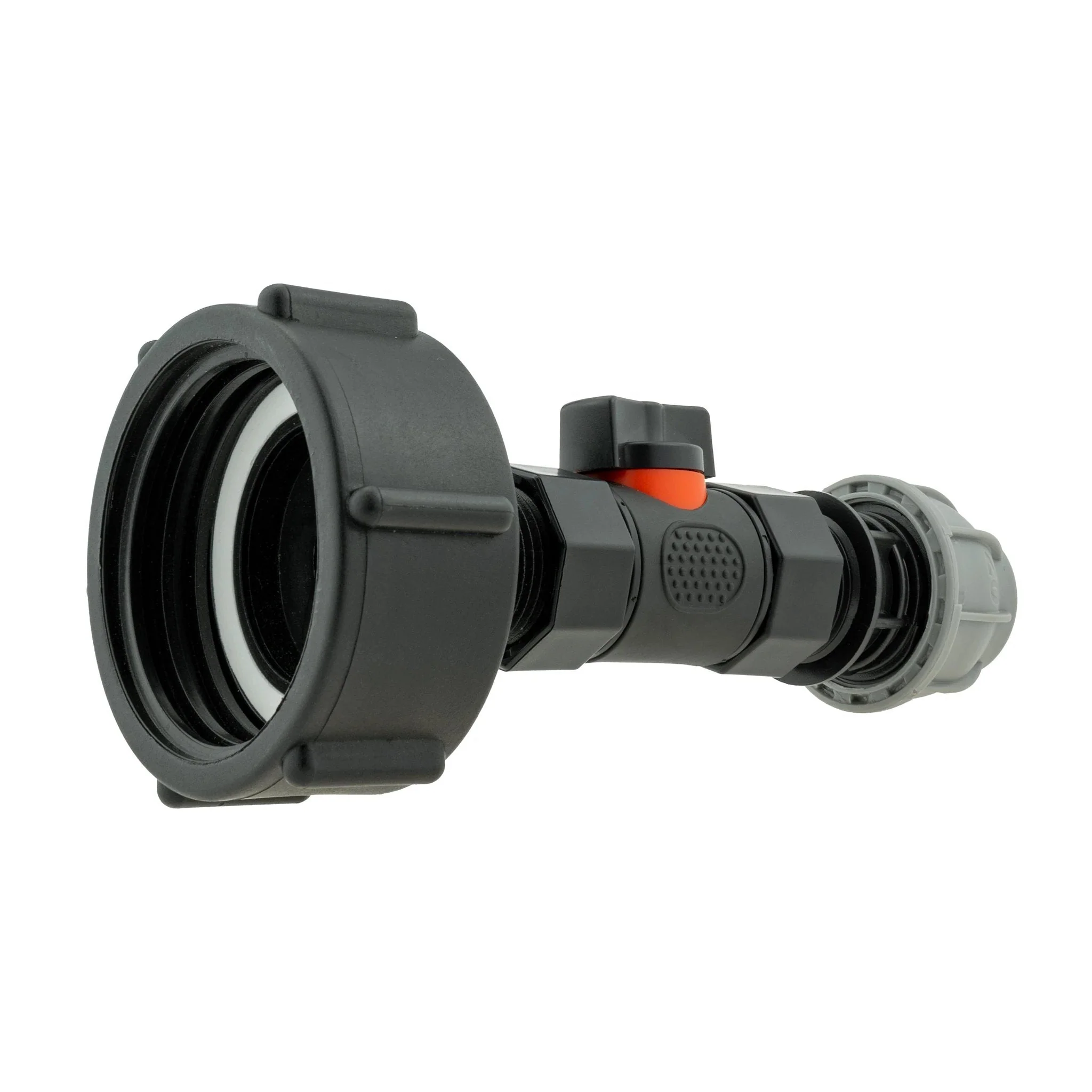 IBC 2” S60X6 Cap with In-Line BSPF Valve and MDPE Straight 20mm - Image 3