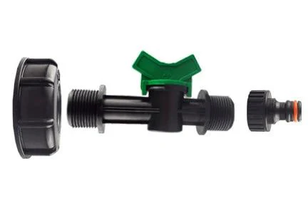 IBC 2” S60X6 Cap with In-Line Valve and Male Quick Connector - Image 3