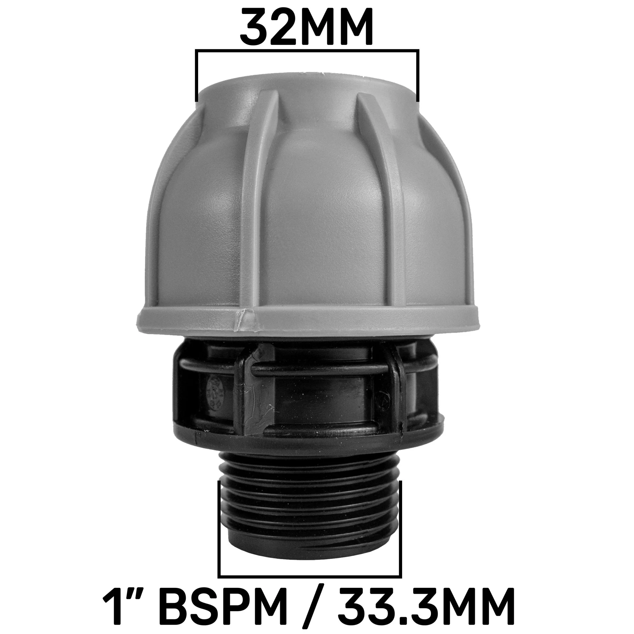 IBC Extender with 2” S60X6 Cap and 32mm MDPE Straight - Image 3