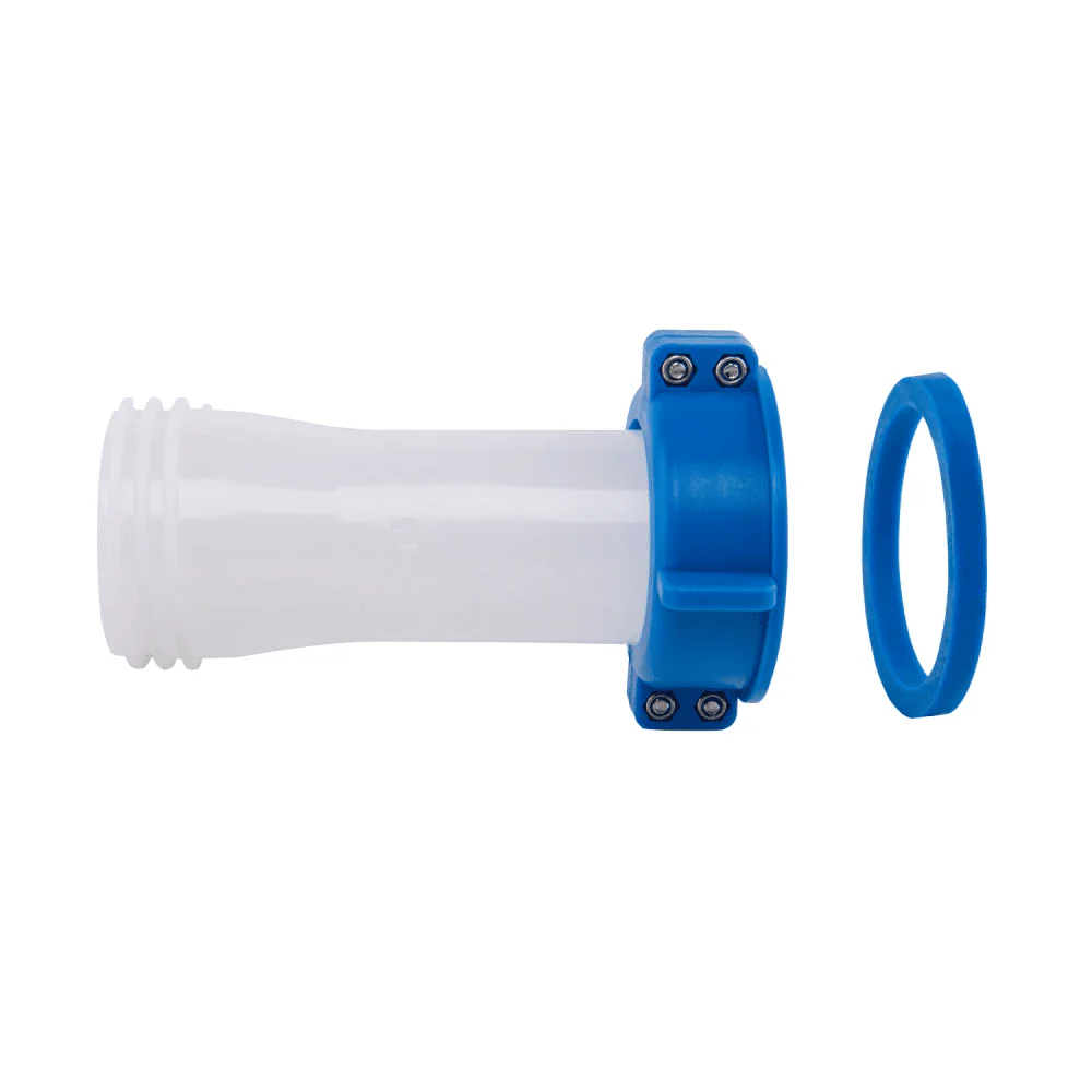 IBC S60x6 M-F Extender Swivel with S60x6 Cap and ½” Barb Lever Tap - Image 6