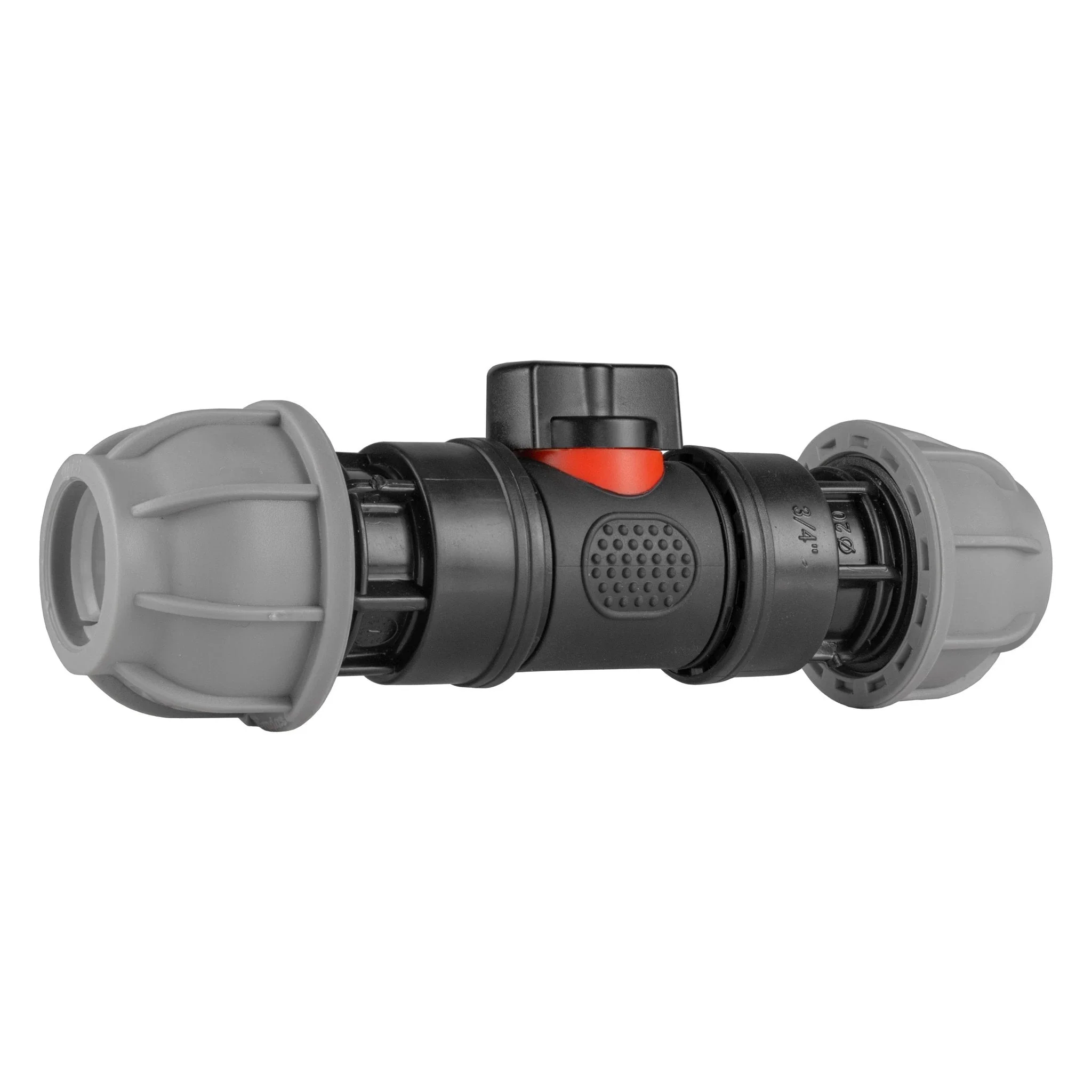 In-Line BSPM Valve with 2 x 20mm MDPE Straight Connectors - Image 3