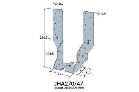 Joist Hanger 47mm Timber to Timber - Image 2