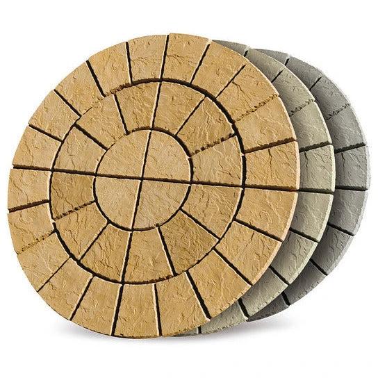 Patio Circle Kit Cathedral Concrete Paving 1.8m Diameter Weathered York - Image 3