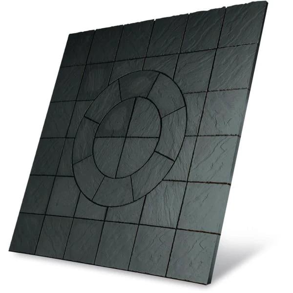 Chalice Concrete Paving Circle With Squaring Off Kit Welsh Slate 7.29m2