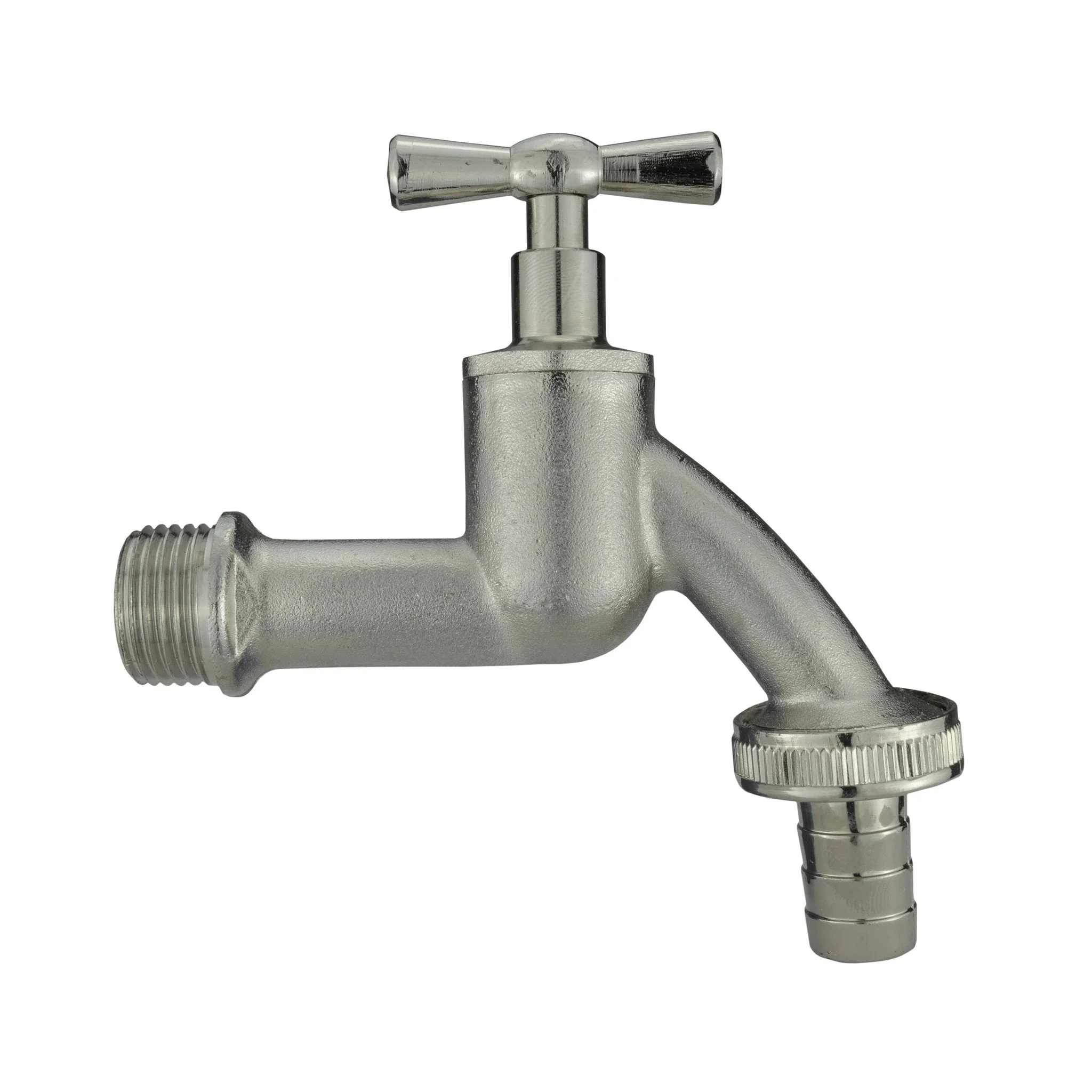 Wall Flange Kit 20mm MDPE + Bib Nickle Tap 1/2" Barb - Image 2