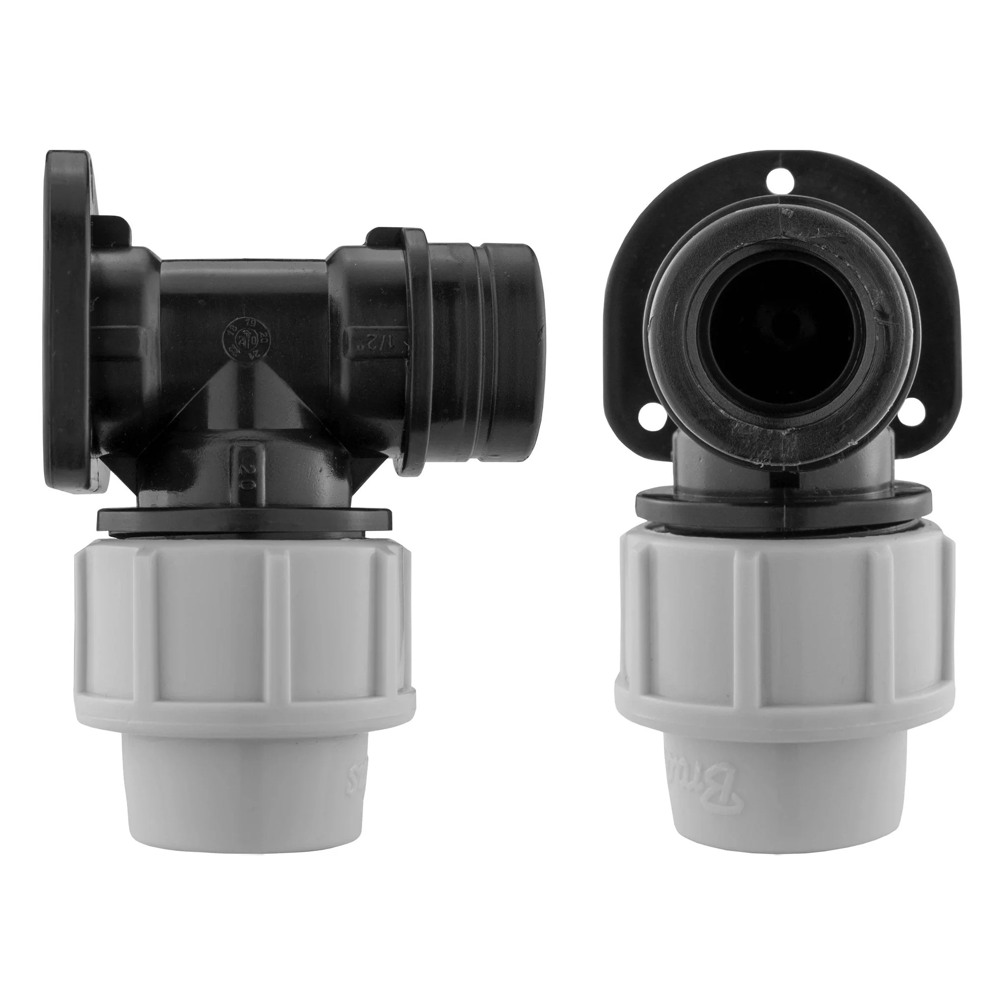 Wall Flange Kit 20mm MDPE + Lever Valve + 25mm Barbed Geka Set - Image 4