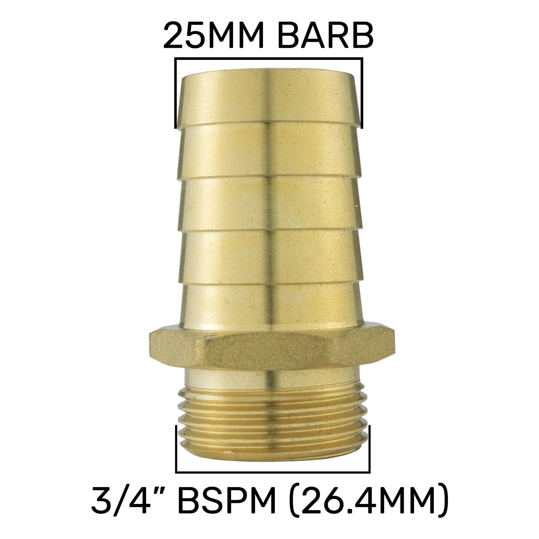 Wall Flange Kit 25mm MDPE + 25mm Brass Barb - Image 5