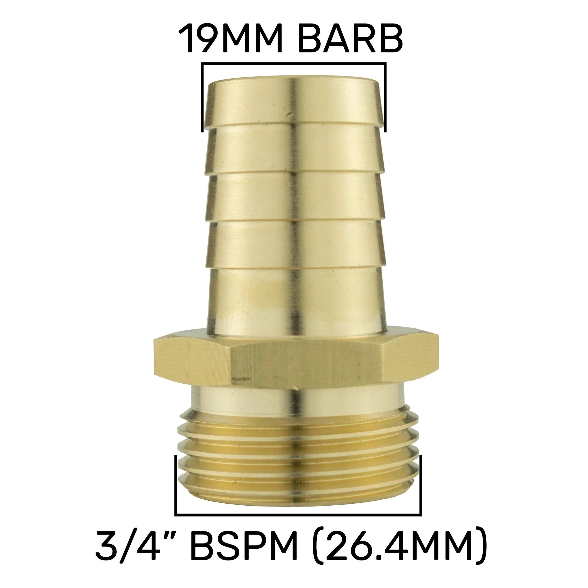 Wall Flange Kit 25mm MDPE + 25mm MDPE Valve + 19mm Brass Barb - Image 4