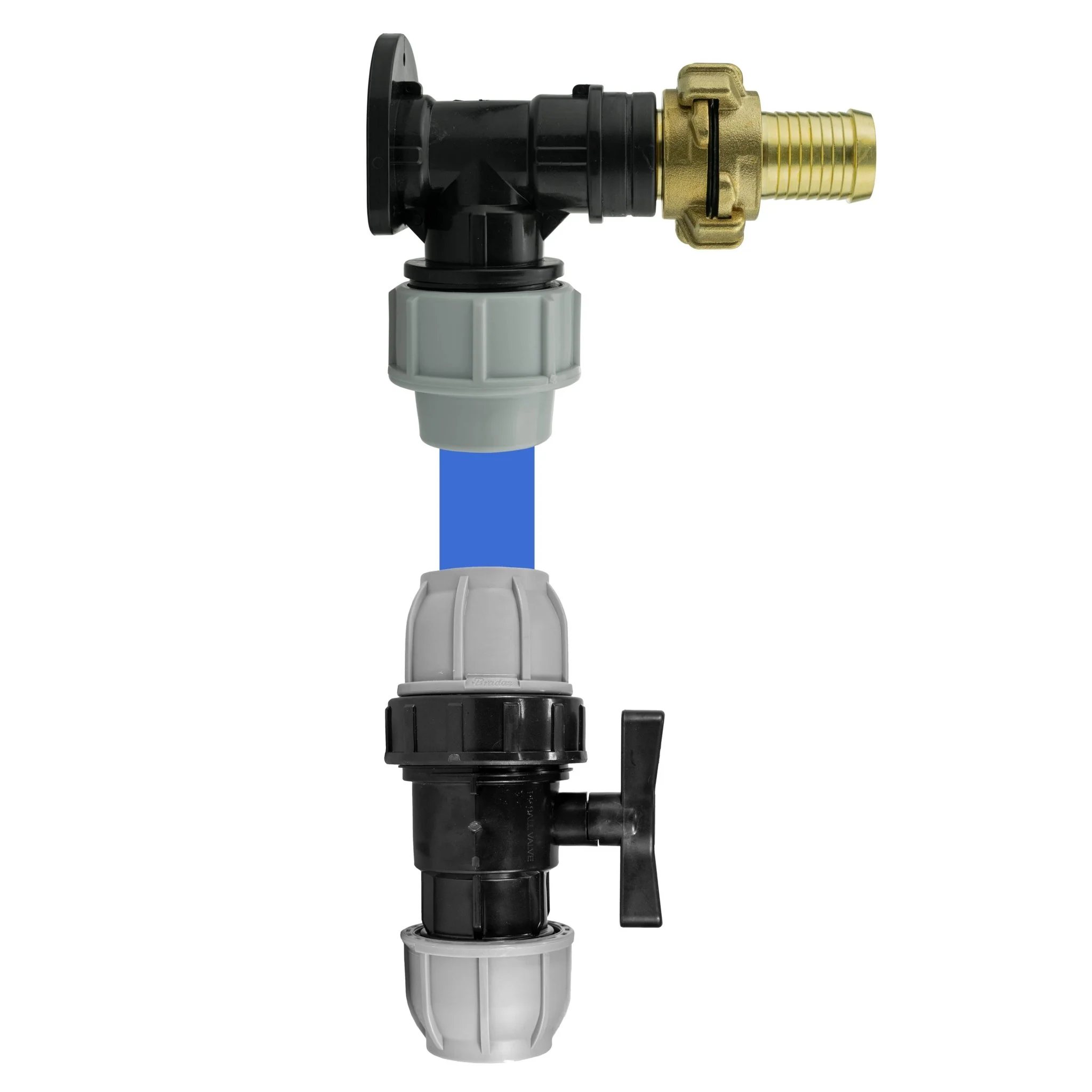 Wall Flange Kit 25mm MDPE + 25mm MDPE Valve + 25mm Barbed Geka Set - Image 4