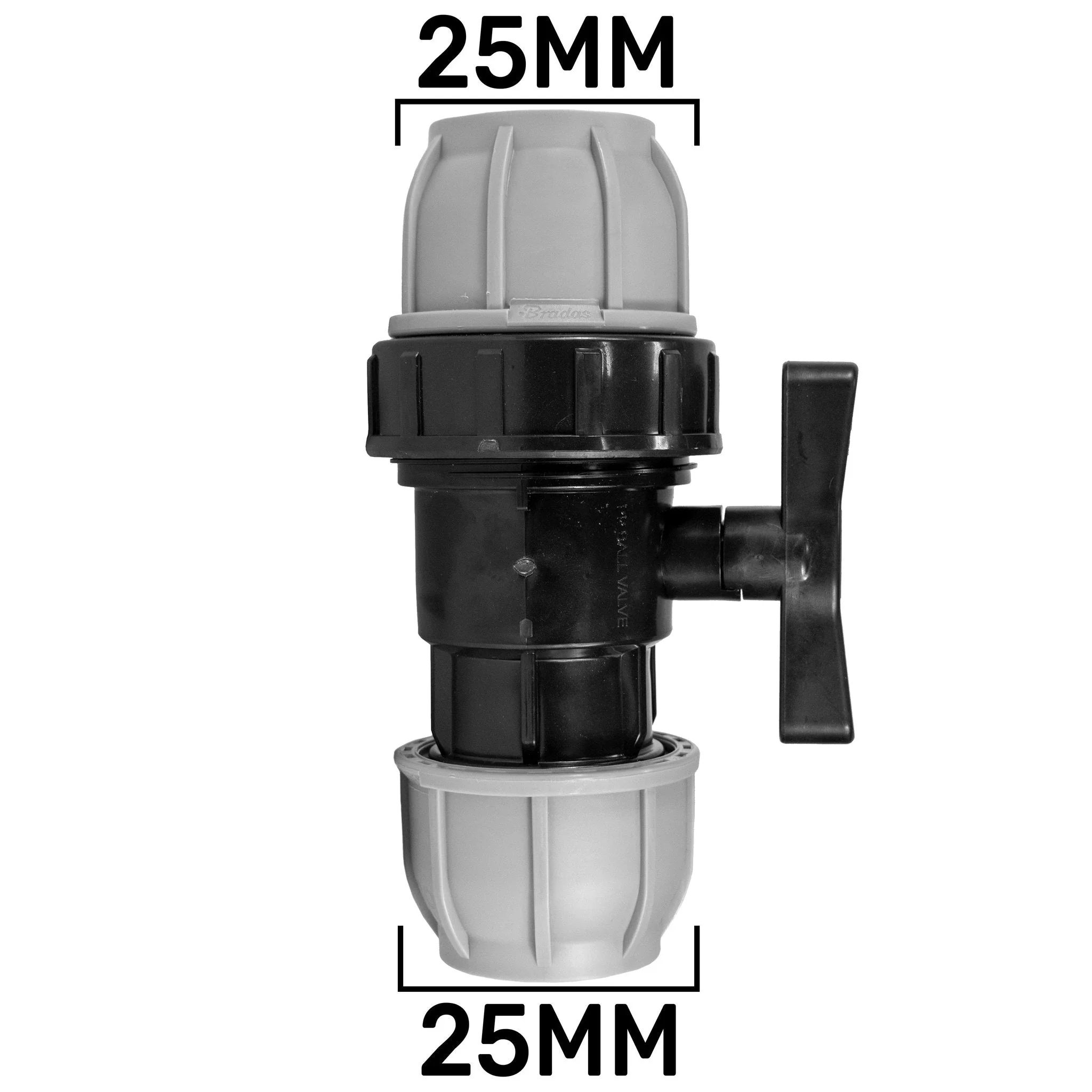 Wall Flange Kit 25mm MDPE + 25mm MDPE Valve + 3/4" Camlock Type B+E - Image 3