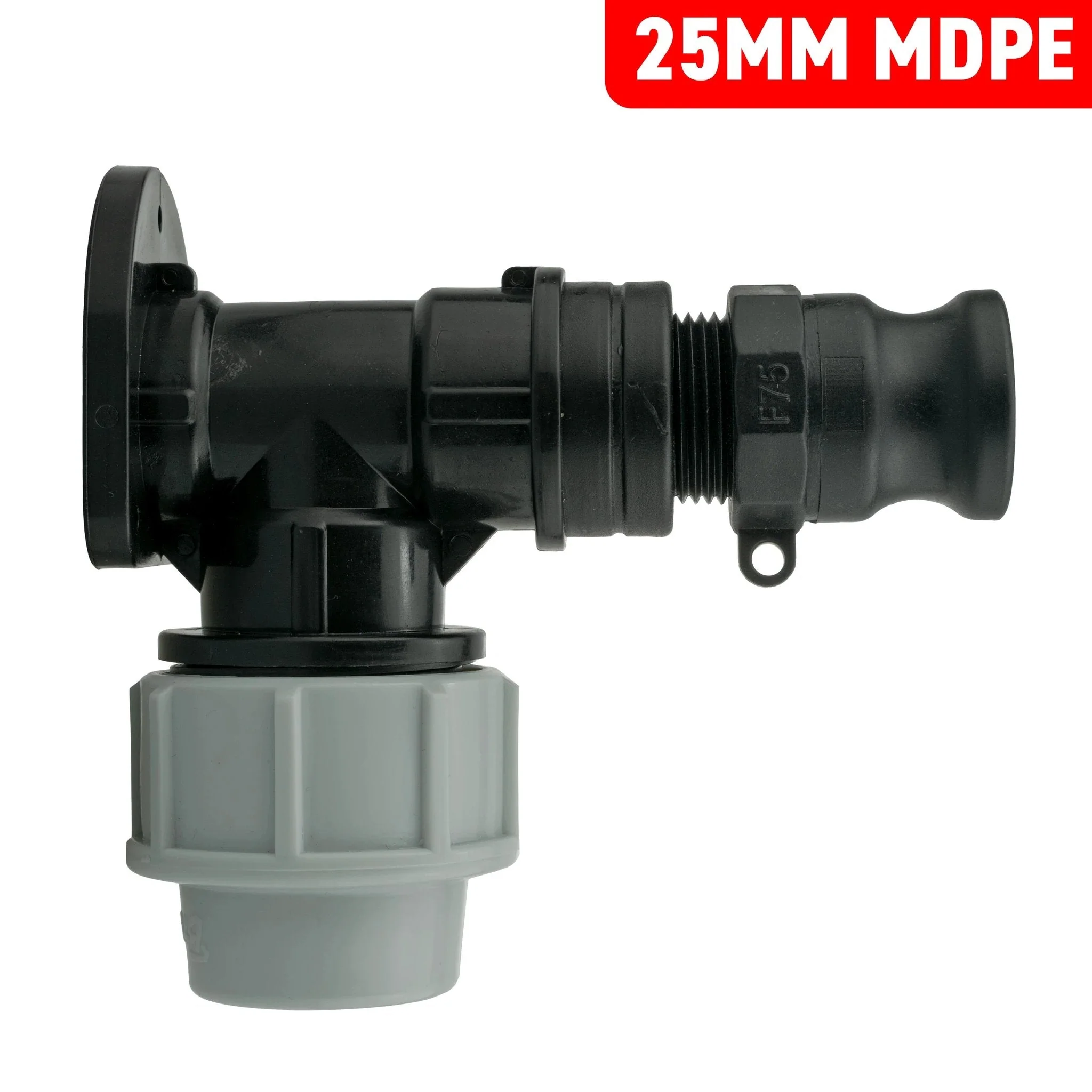 Wall Flange Kit 25mm MDPE + 3/4" Camlock Type F - Image 3