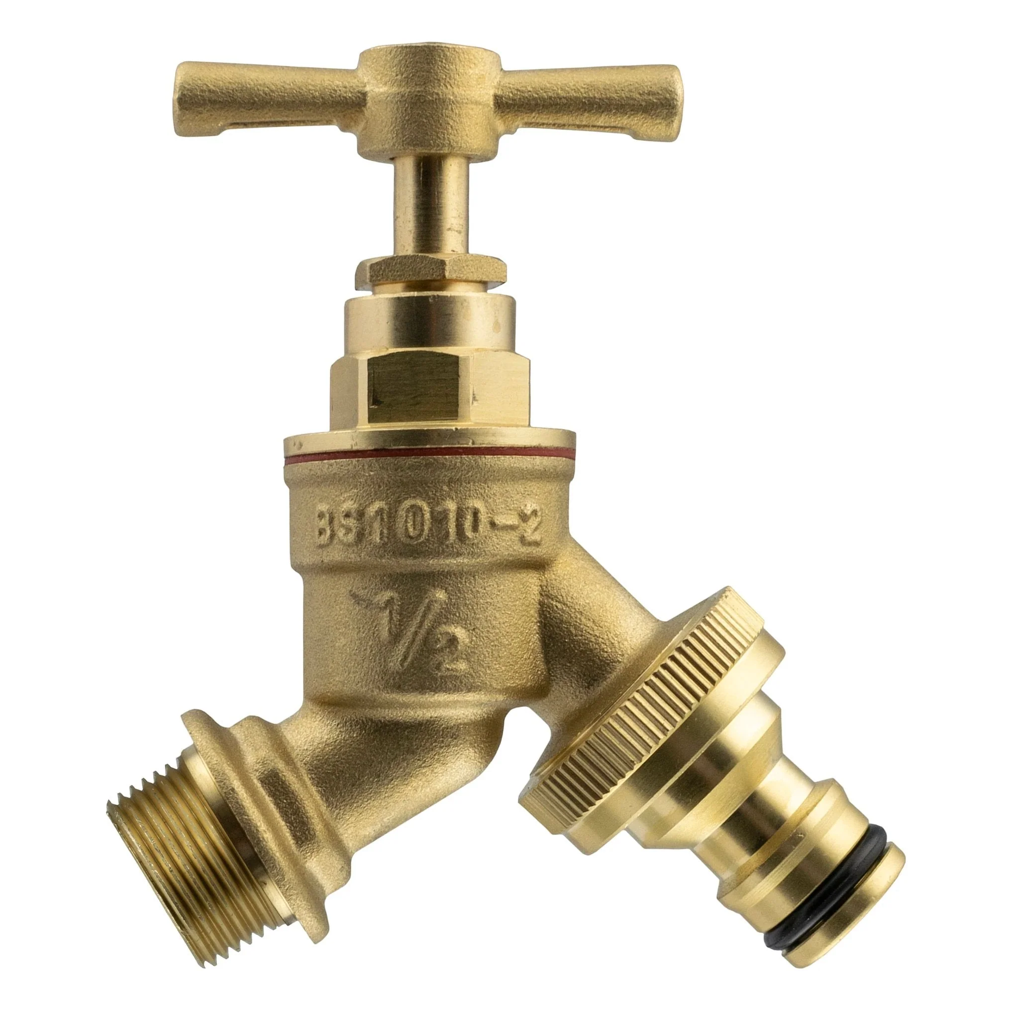 Wall Flange Kit 25mm MDPE - Brass Garden Tap Snap-On Male - Image 7