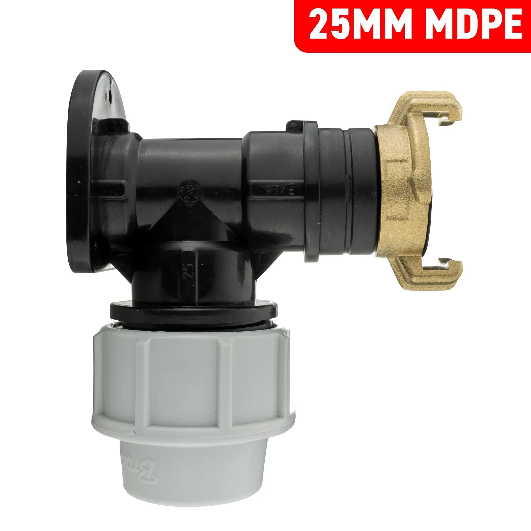 Wall Flange Kit 25mm MDPE + ¾” BSP Geka - Image 4