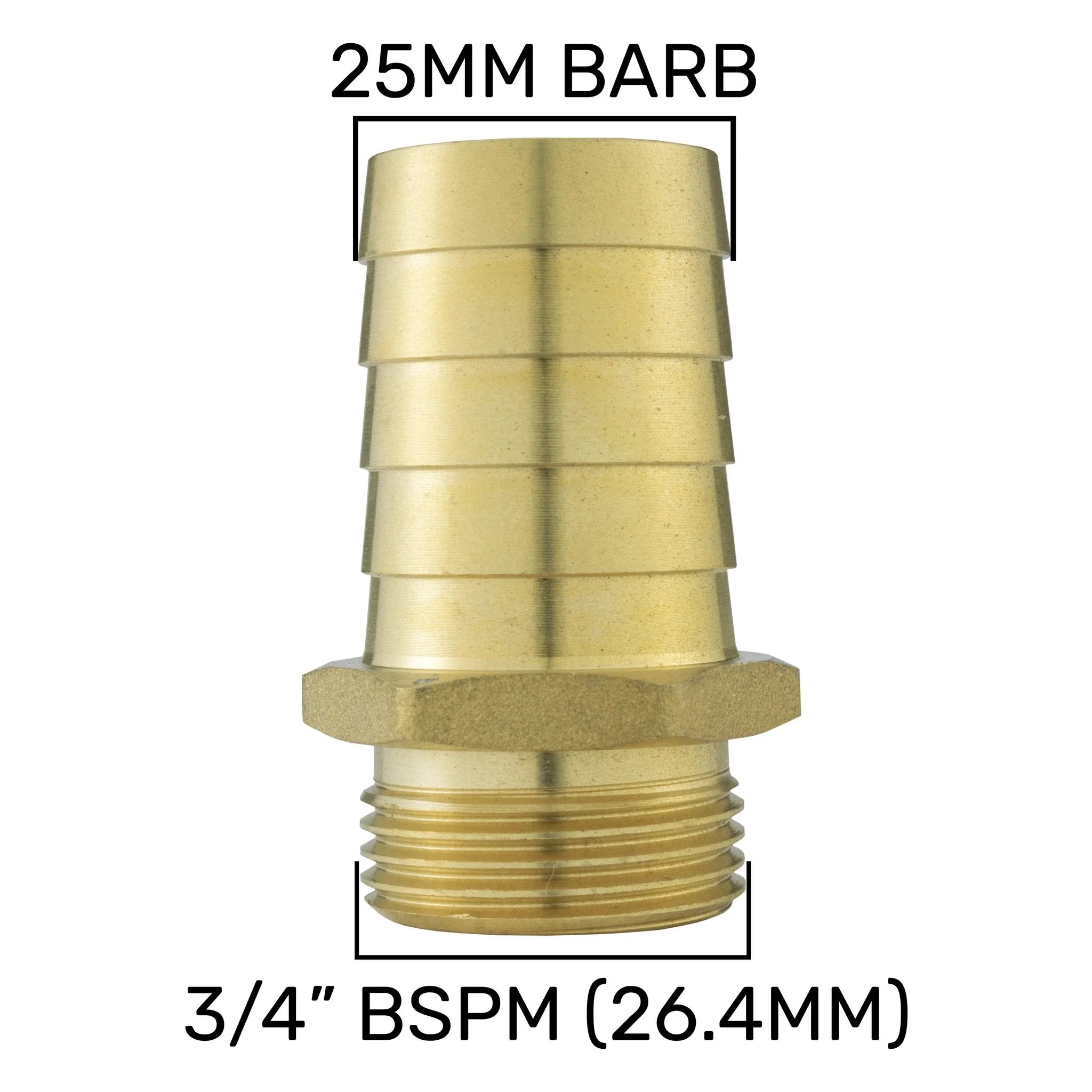 Wall Flange Kit 25mm MDPE + MDPE Valve + 25mm Brass Barb - Image 3