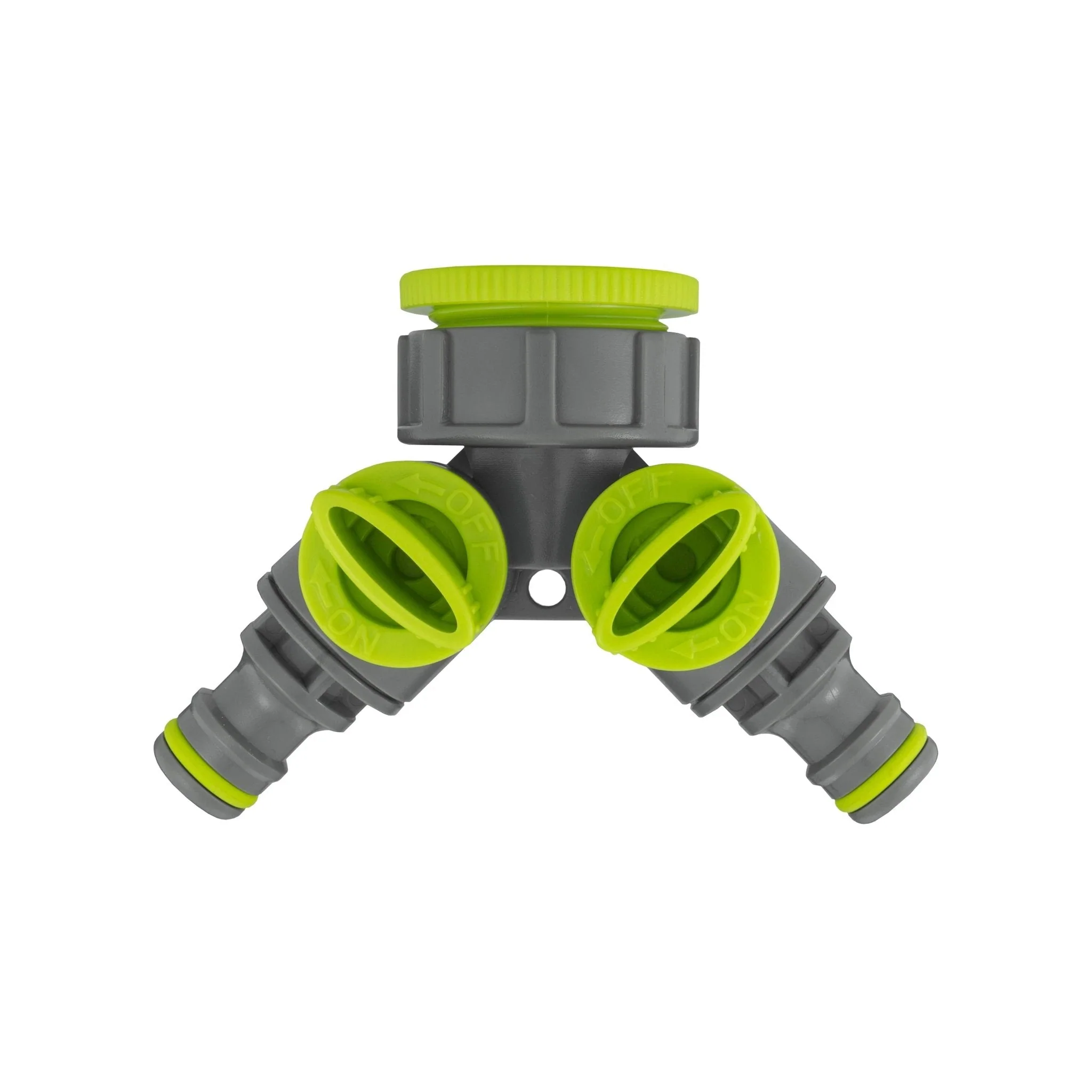 Wall Flange Kit 32mm MDPE + Brass Bib Tap + Lime Two Way Tap Splitter - Image 9