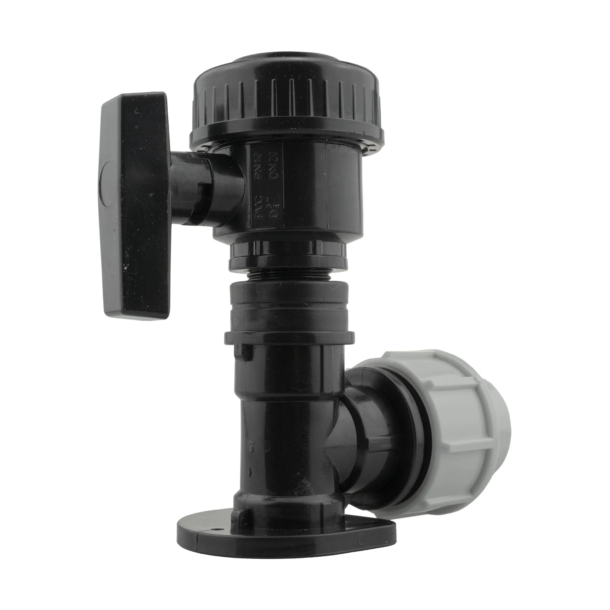 Wall Flange Kit 32mm MDPE + Large Plastic Valve 3/4" BSP - Image 3