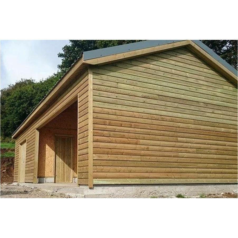 Green Treated Wooden Shiplap Cladding 19mm x 125mm (5x3/4") - Image 10